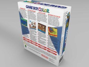 Caja consola Game Boy Color Azul, caja Game Boy Color Azul