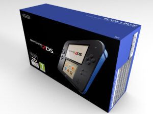 Caja consola Nintendo 2DS Negra y Azul, caja 2DS Negra y Azul