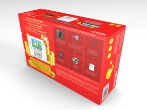 Caja consola Nintendo 2DS Super Mario Bros blanca y roja, caja 2DS Super Mario Bros blanca y roja