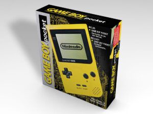 Caja consola Nintendo Game Boy Pocket Amarilla, caja Game Boy Pocket Amarilla