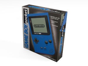 Caja consola Nintendo Game Boy Pocket Azul, caja Game Boy Pocket Azul