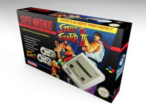 Caja consola Nintendo SNES Street Fighter 2 , caja SNES Street Fighter 2