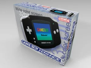 Caja consola Nintendo Game Boy Advance Negra, caja Game Boy Advance Negra