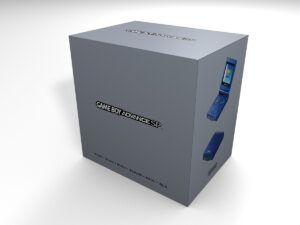 Caja consola Nintendo Game Boy Advance SP azul, caja Game Boy Advance SP azul