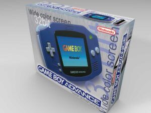 Caja consola Nintendo Game Boy Advance Violeta, caja Game Boy Advance Violeta