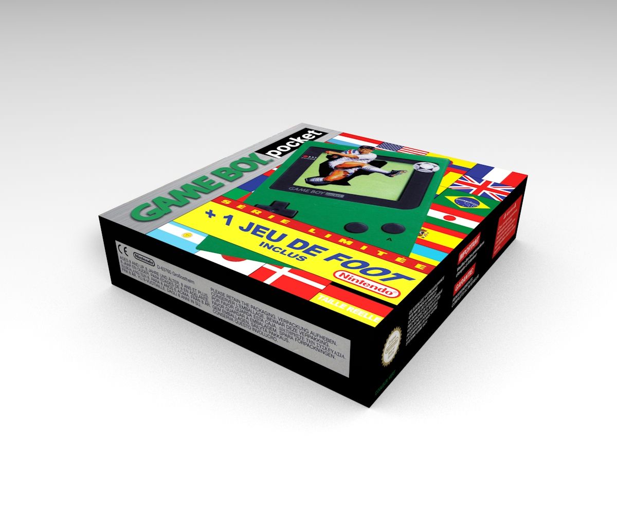 Caja consola Nintendo Game Boy Pocket Soccer, caja Game Boy Pocket Soccer
