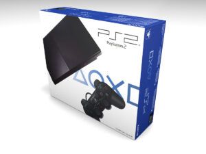 Caja consola Sony PS2 Slim 90004, caja PS2 Slim 90004
