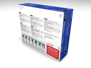 Caja consola Sony PS2 Slim 90004, caja PS2 Slim 90004