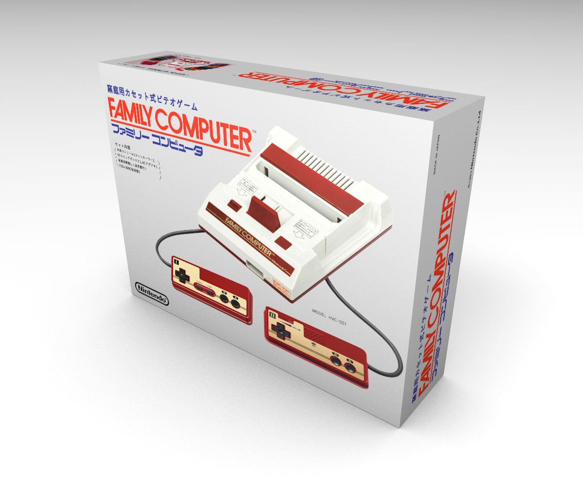 Caja consola Nintendo Famicon, caja Famicon
