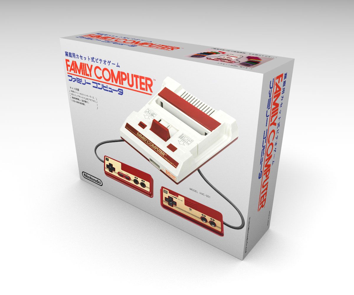 Caja consola Nintendo Famicon, caja Famicon