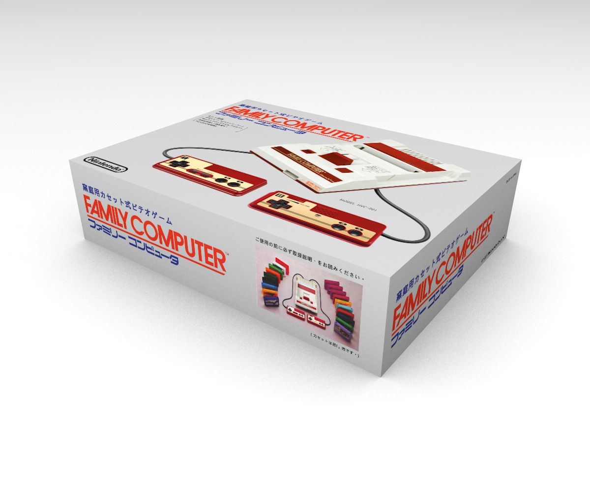 Caja consola Nintendo Famicon, caja Famicon