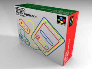 Caja consola Super Famicon, caja SNES Famicon