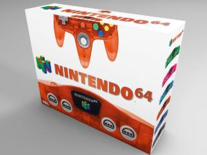 Caja consola Nintendo 64 Fire Orange, caja N64 Fire Orange