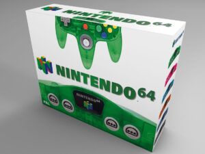 Caja consola Nintendo 64 Jungle Green, caja N64 Jungle Green