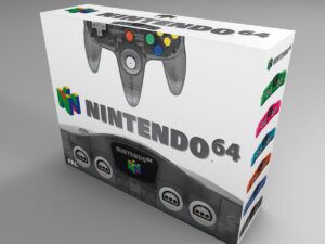 Caja consola Nintendo 64 Smoke Black, caja N64 Smoke Black