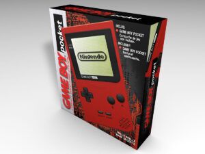 Caja consola Game Boy Pocket Roja, caja Game Boy Pocket Roja