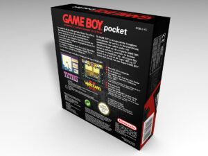 Caja consola Game Boy Pocket Roja, caja Game Boy Pocket Roja
