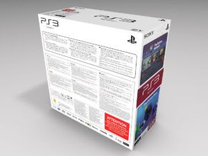 Caja consola PS3 Slim 160GB, caja vacía PS3 Slim 160GB