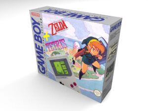 Caja consola Game Boy Zelda Tetris, caja Game Boy Zelda Tetris