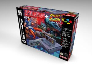 Caja consola Nintendo SNES Street Fighter II, caja SNES Street Fighter 2