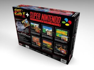 Caja consola Nintendo SNES Street Fighter II, caja SNES Street Fighter 2