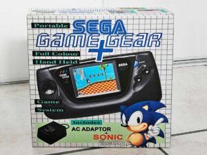 Caja consola Sega Game Gear Sonic, caja Game Gear Sonic