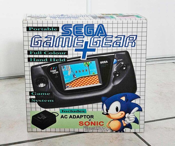 Caja consola Sega Game Gear Sonic, caja Game Gear Sonic