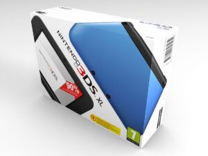 Caja consola 3DS XL azul, caja 3DS XL azul