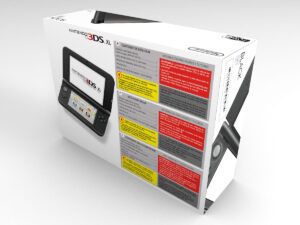 Caja consola 3DS XL negra, caja 3DS XL negra