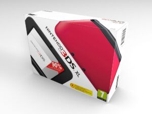 Caja consola 3DS XL roja, caja 3DS XL roja