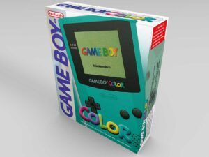 Caja consola Game Boy Color turquesa, caja Game Boy Color turquesa