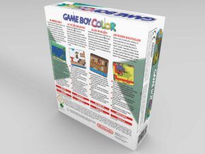 Caja consola Game Boy Color turquesa, caja Game Boy Color turquesa