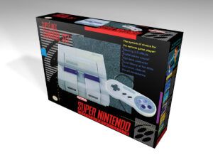 Caja consola Nintendo SNES NTSC, caja SNES NTSC