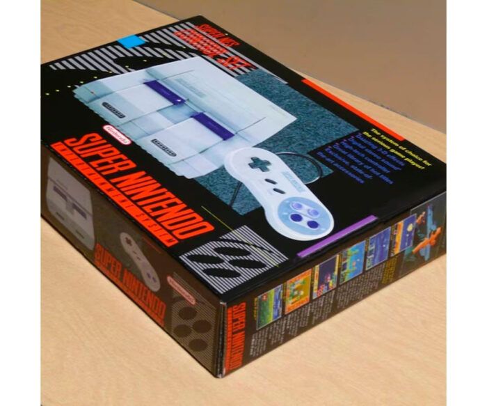 Caja consola Nintendo SNES NTSC, caja SNES NTSC