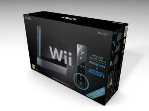 Caja consola Nintendo Wii Negra, caja vacía Wii Negra