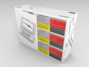 Caja consola 3DS XL blanca, caja 3DS XL blanca