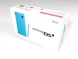 Caja consola DSi azul claro, caja DSi azul claro
