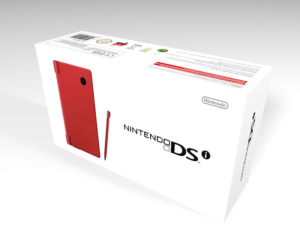 Caja consola DSi roja, caja DSi roja