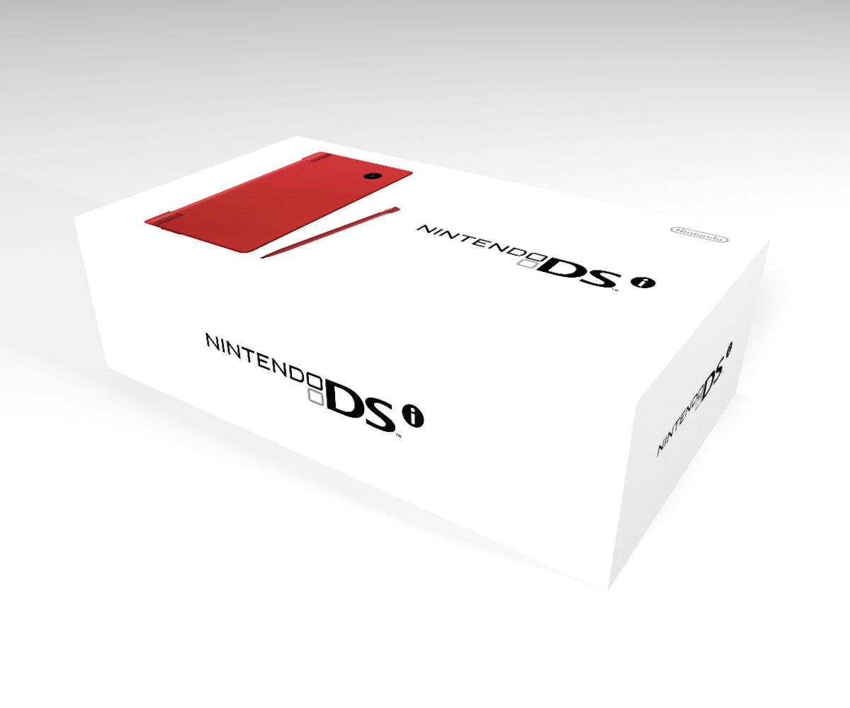 Caja consola DSi roja, caja DSi roja
