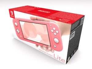 Caja consola Switch Lite Coral, caja Switch Lite Coral