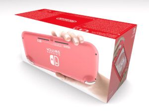 Caja consola Switch Lite Coral, caja Switch Lite Coral