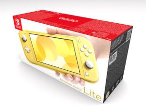 Caja consola Switch Lite Amarilla, caja Switch Lite Amarilla