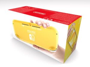 Caja consola Switch Lite Amarilla, caja Switch Lite Amarilla