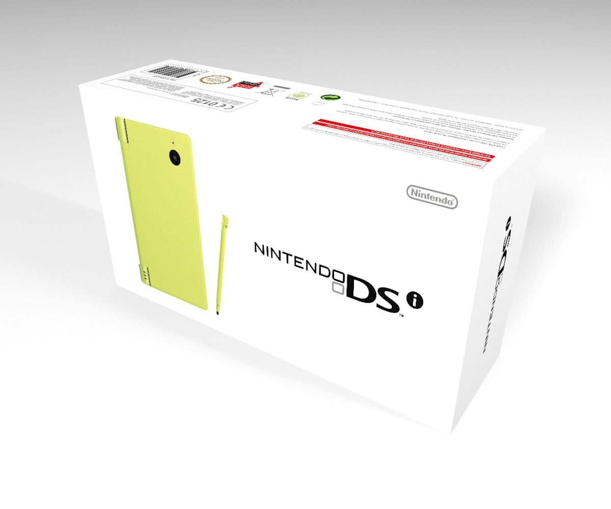Caja consola DSi verde, caja DSi verde
