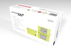 Caja consola DSi verde, caja DSi verde