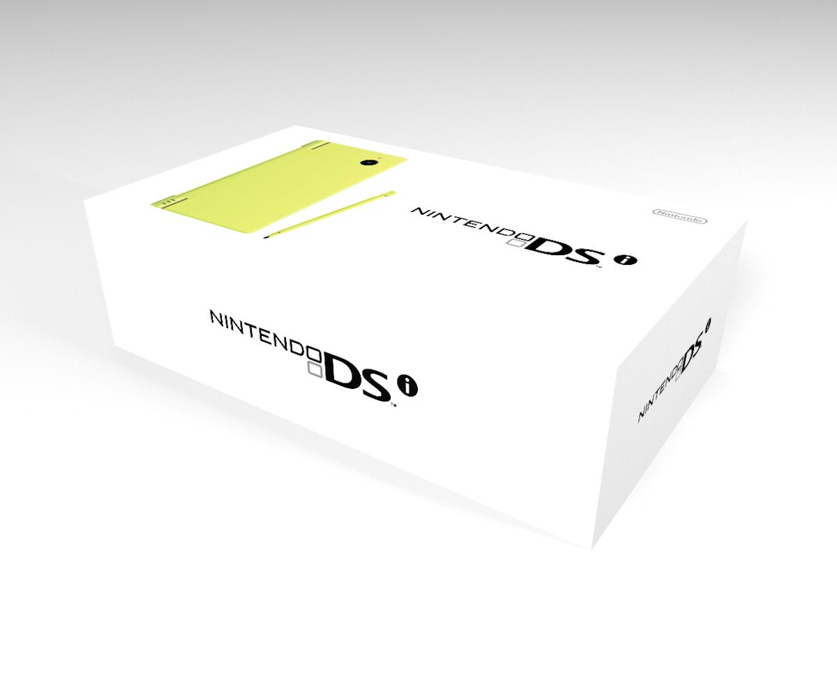 Caja consola DSi verde, caja DSi verde