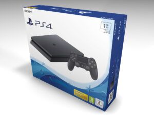 Caja consola PS4 Slim 1 Tb Negra, caja vacía PS4 Slim 1 Tb Negra