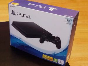 Caja consola PS4 Slim 1 Tb Negra, caja vacía PS4 Slim 1 Tb Negra