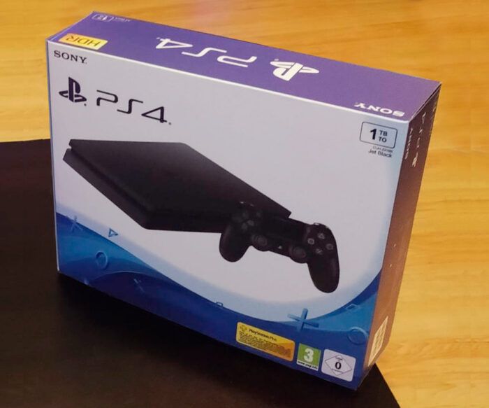 Caja consola PS4 Slim 1 Tb Negra, caja vacía PS4 Slim 1 Tb Negra