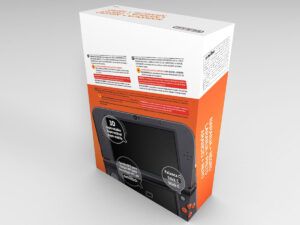 Caja consola New 3DS XL Naranja y Negro, caja New 3DS XL Naranja y Negro